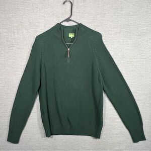 Sid Mashburn Green Zip Up Sweater